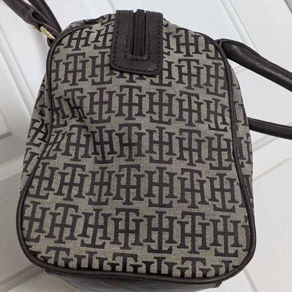 Tommy Hilfiger Women's  Signature  Geometric Sachet Shoulder Bag Brown - Picture 5 of 13